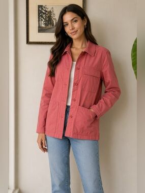 NWT Peak Performance Coral Pink Button-Up Shirt Jacket ($250)